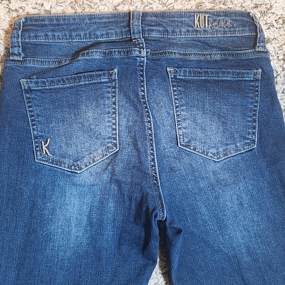 Kut from the Kloth Catherine Boyfriend Raw Hem Ankle Jeans Denim Mid Rise Sz 6 - Picture 3 of 14